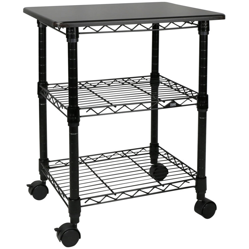 Apollo Hardware Printer Stand Desk Series / 3 Tier Printer Stand (black